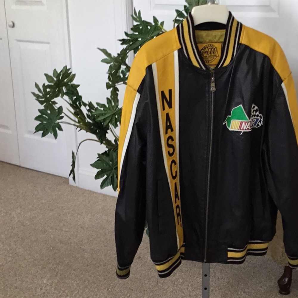 NASCAR Black leather jacket